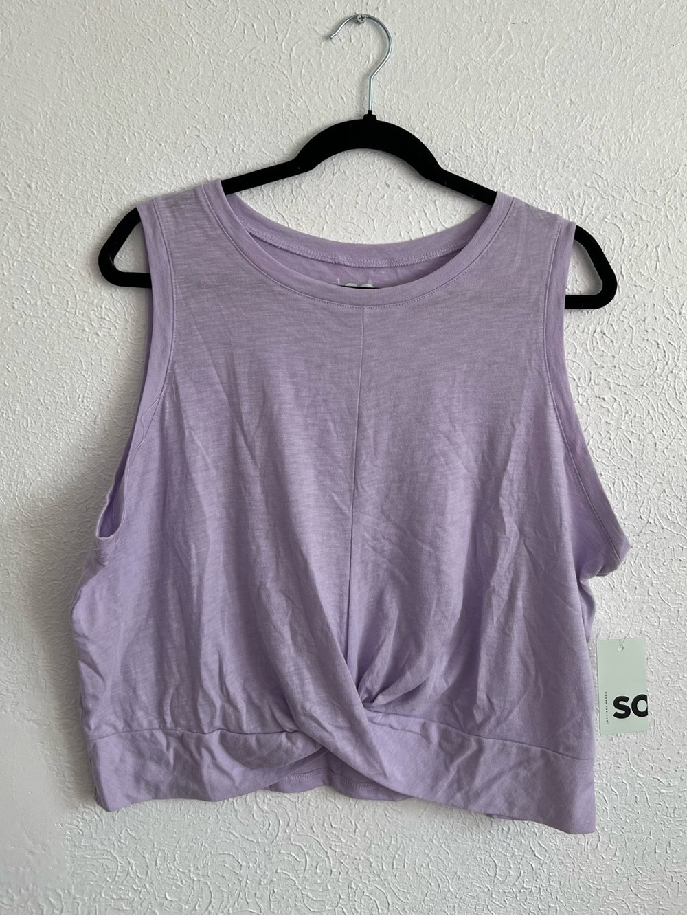 NWT SO Lavender Twist-Front Sleeveless Top